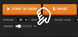 Crowd energy slider set to a low value